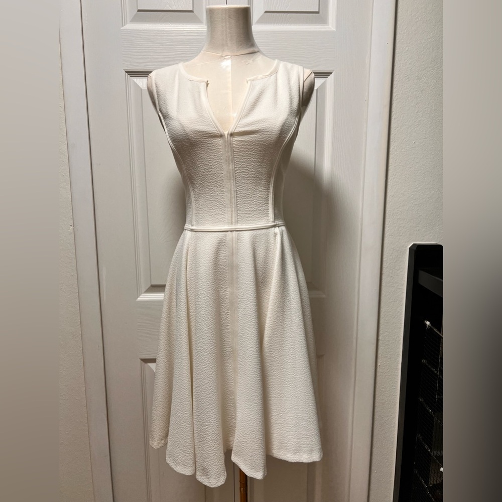 Bundle-and-Save Black Halo Cream Sleeveless V-Neck A-Line Dress